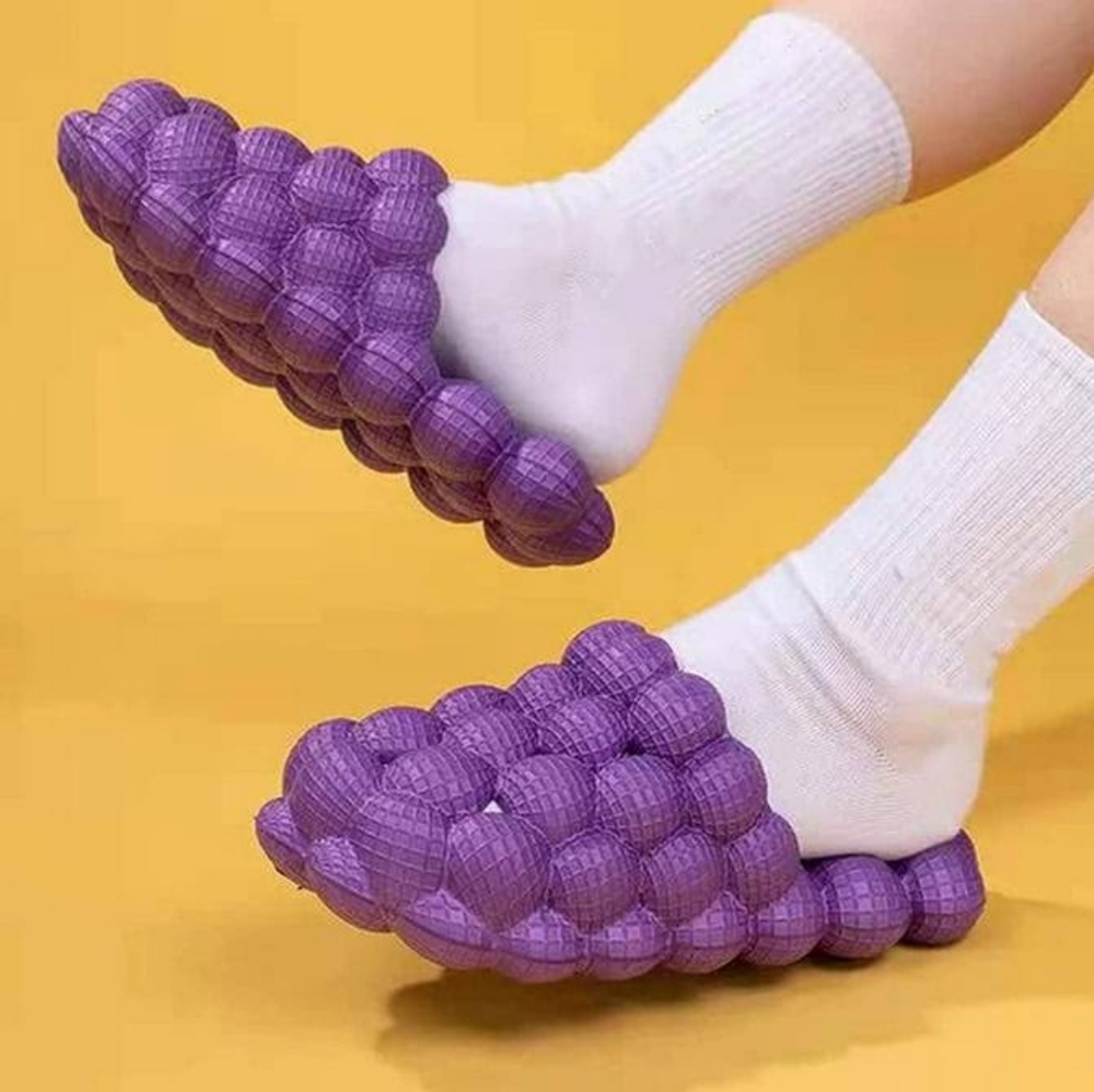 Purple Bubble Massage Slippers/Slides - Picture 9 of 9